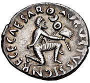 Denarius CAESAR AVGVSTVS SIGN RECE; Honos, Rome, 19 BC - 4 BC reverse image