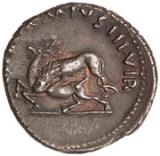Denarius - Augustus M DVRMIVS IIIVIR, Rome, 19 BC - 4 BC reverse image