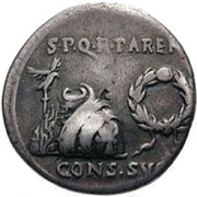 Denarius - Augustus CAESARI AVGVSTO obverse image