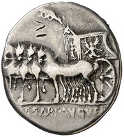 Denarius - Augustus CAESARI AVGVSTO, Rome, 18 BC reverse image