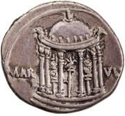 Denarius - Augustus MAR VLT; Mars, Rome, 18 BC reverse image