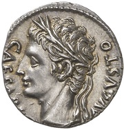 Denarius - Augustus MAR VLT; Mars obverse image