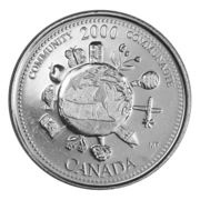 25 Cents - Elizabeth II Community Mule, Canada, 2000 reverse image