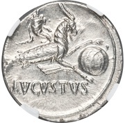 Denarius - Augustus AVGVSTVS, Rome, 18 BC - 17 BC reverse image
