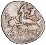 Denarius - Augustus AVGVSTVS, Rome, 18 BC - 17 BC reverse image
