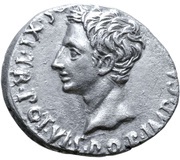 Denarius - Augustus CIVIB ET SIGN MILIT A PART RECVPER obverse image