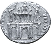 Denarius - Augustus CIVIB ET SIGN MILIT A PART RECVPER, Rome, 18 BC - 17 BC reverse image