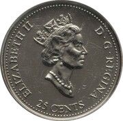 25 Cents - Elizabeth II Millennium Pattern Token Mule obverse image