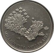 25 Cents - Elizabeth II Millennium Pattern Token Mule, Canada, 2000 reverse image
