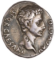 Denarius - Augustus VOT P SVSC PRO SAL ET RED I O M SACR; Mars obverse image