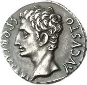 Denarius - Augustus VOT P SVSC PRO SAL ET RED I O M SACR; Mars obverse image