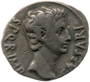Denarius - Augustus VOT P SVSC PRO SAL ET RED I O M SACR; Mars obverse image