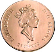 25 Cents - Elizabeth II Canada Day obverse image