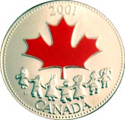 25 Cents - Elizabeth II Canada Day reverse image