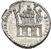Denarius - Augustus CIVIB ET SIGN MILIT A PART RECVPE·, Rome, 18 BC - 17 BC reverse image