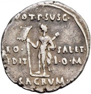 Denarius - Augustus VOT P SVSC PRO SAL ET REDIT I O M SACRVM; Mars, Rome, 18 BC - 17 BC reverse image