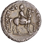 Denarius - Augustus P STOLO IIIVIR obverse image