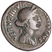 Denarius COS IMP CAESAR AVGVS XI; Venus obverse image
