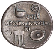 Denarius COS IMP CAESAR AVGVS XI; Venus, Rome, 16 BC reverse image