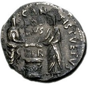 Denarius - Augustus C ANTIST VETVS FOR DVS P R QVM GABINIS, Rome, 16 BC - 15 BC reverse image