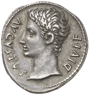Denarius - Augustus IMP X obverse image