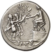 Denarius - Augustus IMP X, Rome, 15 BC - 13 BC reverse image