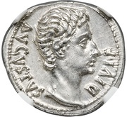 Denarius - Augustus IMP X obverse image