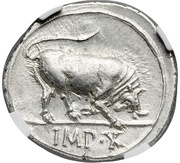 Denarius - Augustus IMP X, Rome, 15 BC - 13 BC reverse image