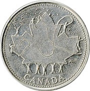 25 Cents - Elizabeth II Canada Day, Canada, 2002 reverse image