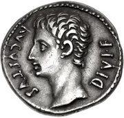 Denarius - Augustus IMP X obverse image