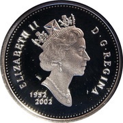 25 Cents - Elizabeth II Golden Jubilee; Silver obverse image