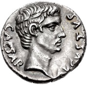 Denarius - Augustus and Agrippa C SVLPIC PLATORIN obverse image