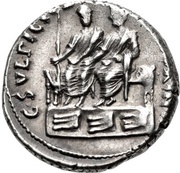 Denarius - Augustus and Agrippa C SVLPIC PLATORIN, Rome, 13 BC reverse image