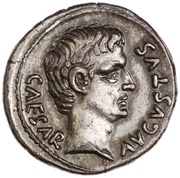 Denarius - Augustus C ANTISTIVS REGINVS IIIVIR obverse image