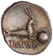 Denarius - Augustus IMP XI, Rome, 12 BC reverse image