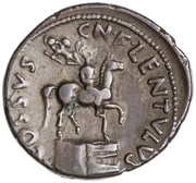 Denarius - Augustus and Agrippa COSSVS CN F LENTVLVS, Rome, 12 BC reverse image