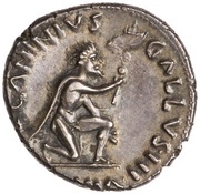 Denarius - Augustus L CANINIVS GALLVS IIIVIR, Rome, 12 BC reverse image