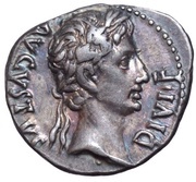 Denarius - Augustus IMP XII obverse image