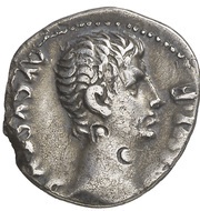 Denarius - Augustus IMP XII obverse image
