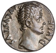 Denarius - Augustus IMP XII SICIL; Diana obverse image