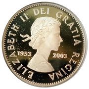 25 Cents - Elizabeth II Golden Jubilee; Silver obverse image