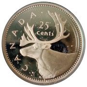 25 Cents - Elizabeth II Golden Jubilee; Silver, Canada, 2003 reverse image