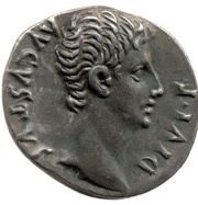 Denarius - Augustus IMP XII SICILI; Diana obverse image