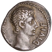 Denarius - Augustus IMP XII obverse image