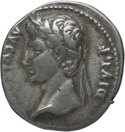 Denarius - Augustus IMP XII obverse image