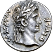Denarius - Augustus IMP XII ACT; Apollo obverse image