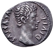 Denarius - Augustus IMP XII SICIL; Diana obverse image