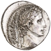 Denarius - Augustus IMP XII SICIL; Diana obverse image