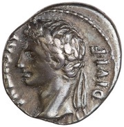 Denarius - Augustus IMP XII SICIL; Diana obverse image