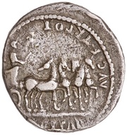 Denarius - Augustus and Tiberius TI CAESAR AVG F TR POT XV, Rome, 13-14 reverse image